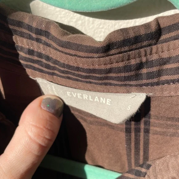 Everlane | Field Dress Black & Brown Plaid - Picture 5 of 5